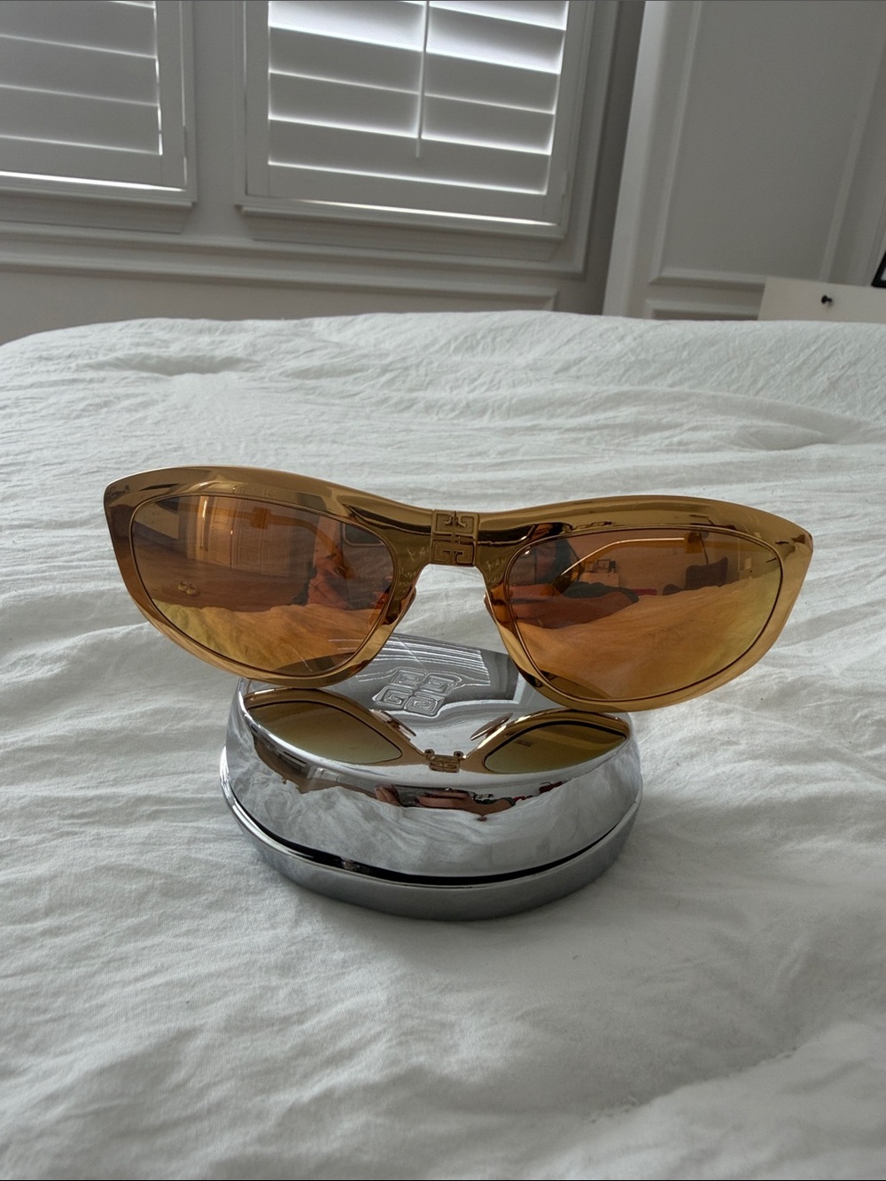 Givenchy Amber Gold Cat-Eye Sunglasses